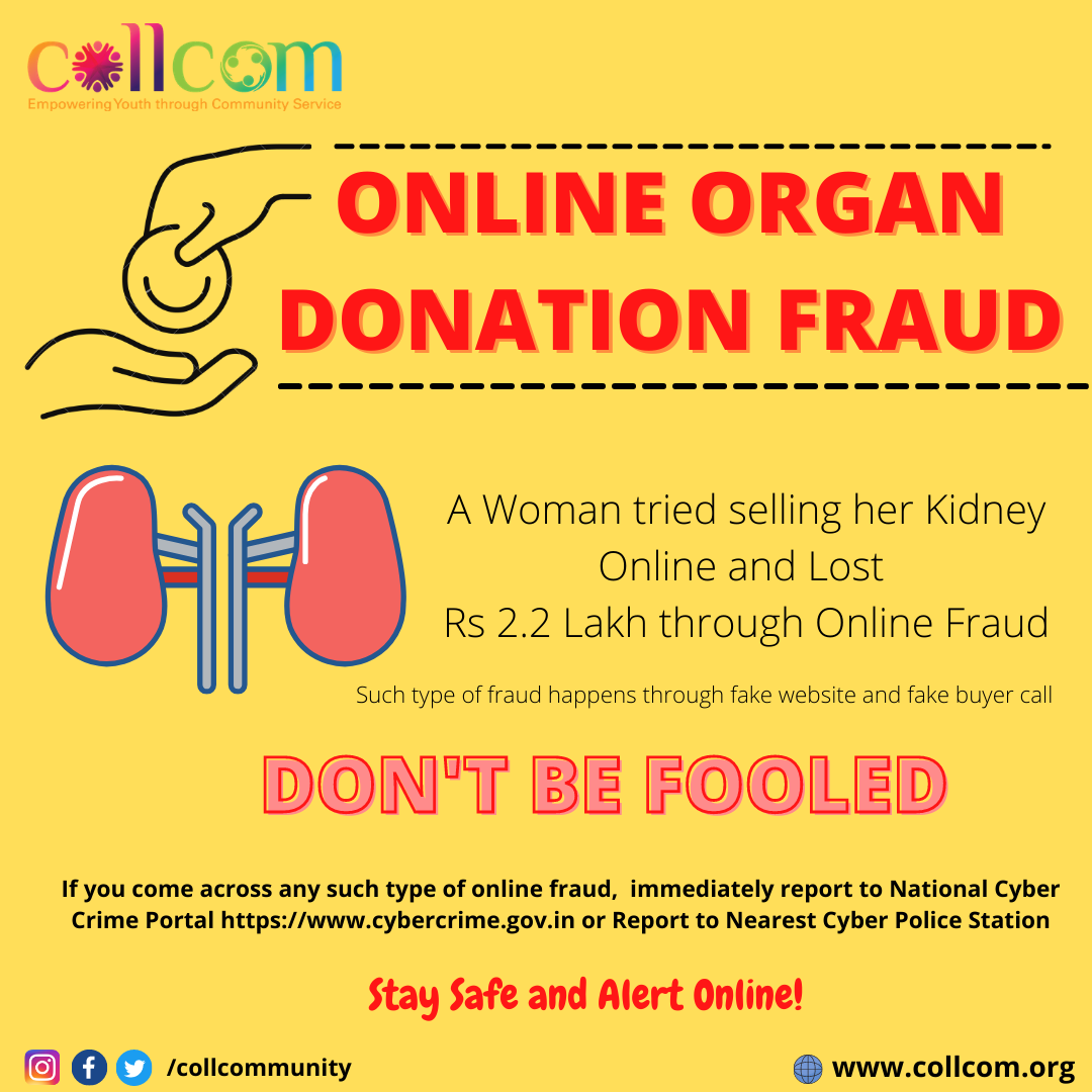 Organ Donation Cyber Fraud Poster