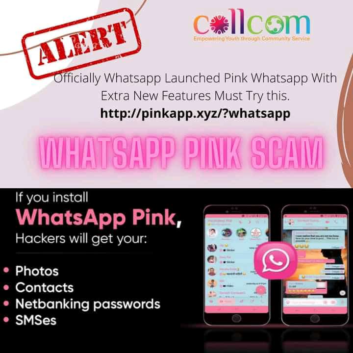 WhatsApp Pink Fraud Image Poster